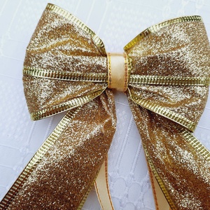 Karácsonyi masni rosegold színű  - karácsony - karácsonyi lakásdekoráció - karácsonyfadíszek - Meska.hu