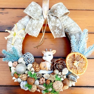 Karácsonyi ajtódísz - karácsony - karácsonyi lakásdekoráció - karácsonyi manók, figurák - Meska.hu