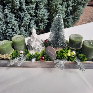 Adventi asztaldísz  - karácsony - adventi díszek - adventi koszorú - Meska.hu