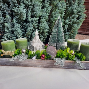 Adventi asztaldísz  - karácsony - adventi díszek - adventi koszorú - Meska.hu