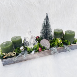 Adventi asztaldísz , Karácsony, Adventi díszek, Adventi ajtódísz, Virágkötés, MESKA
