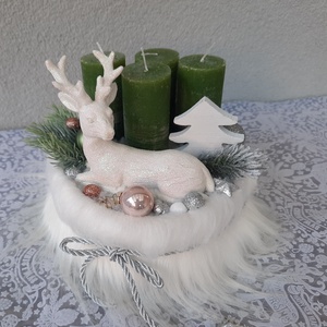 Szarvasos adventi koszorú  - karácsony - adventi díszek - adventi asztaldísz - Meska.hu Szarvasos adventi koszorú  - karácsony - adventi díszek - adventi asztaldísz - Meska.hu