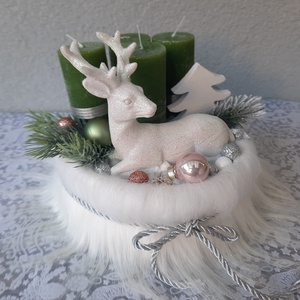 Szarvasos adventi koszorú  - karácsony - adventi díszek - adventi asztaldísz - Meska.hu Szarvasos adventi koszorú  - karácsony - adventi díszek - adventi asztaldísz - Meska.hu