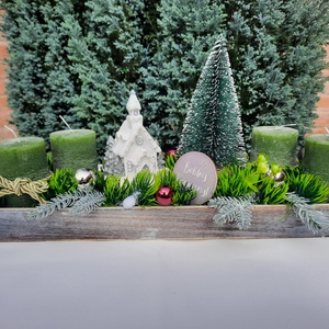 Adventi asztaldísz , Karácsony, Adventi díszek, Adventi ajtódísz, Virágkötés, MESKA