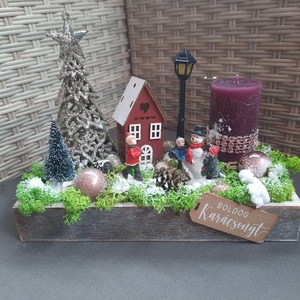 Adventi asztaldísz házikós - karácsony - adventi díszek - adventi koszorú - Meska.hu