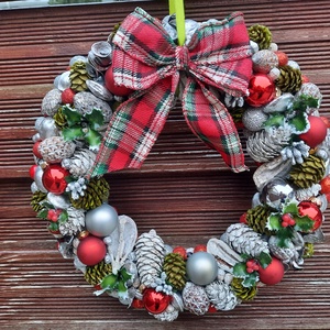  Karácsonyi ajtódísz  - karácsony - karácsonyi lakásdekoráció - karácsonyi ajtódíszek - Meska.hu