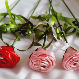Nőnapi kézműves rózsaszál 5db - Meska.hu