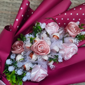 Csokicsokor  - otthon & életmód - vallás - temetkezési tárgy - sírcsokor, virág dekoráció - Meska.hu