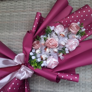 Csokicsokor  - otthon & életmód - vallás - temetkezési tárgy - sírcsokor, virág dekoráció - Meska.hu