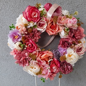 Csupa virág ajtódísz  - otthon & életmód - dekoráció - ajtó- és ablak dekoráció - ajtódísz & kopogtató - Meska.hu