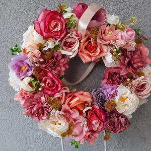 Csupa virág ajtódísz  - otthon & életmód - dekoráció - ajtó- és ablak dekoráció - ajtódísz & kopogtató - Meska.hu