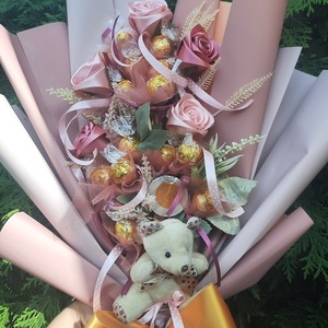 Csokicsokor  - otthon & életmód - vallás - temetkezési tárgy - sírcsokor, virág dekoráció - Meska.hu