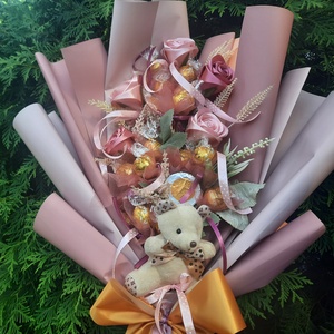 Csokicsokor , Otthon & Életmód, Vallás, Temetkezési tárgy, Sírcsokor, virág dekoráció, Virágkötés, Mindenmás, MESKA