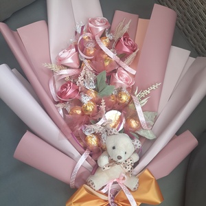 Csokicsokor  - otthon & életmód - vallás - temetkezési tárgy - sírcsokor, virág dekoráció - Meska.hu