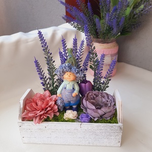 Levendula figurás  asztaldísz  - otthon & életmód - dekoráció - asztal és polc dekoráció - asztaldísz - Meska.hu