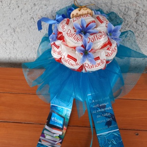 Raffaello csokor ballagásra  - otthon & életmód - virágdekoráció - virágok - virágcsokor - Meska.hu