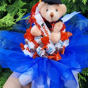 Csokicsokor ballagásra  - otthon & életmód - virágdekoráció - virágok - virágcsokor - Meska.hu