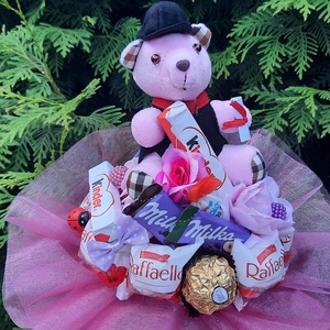 Csokicsokor ballagásra  - otthon & életmód - virágdekoráció - virágok - virágcsokor - Meska.hu