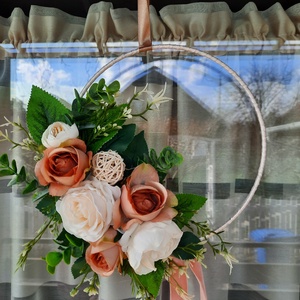 Virágos ajtódísz  - Meska.hu