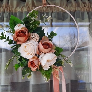 Virágos ajtódísz  - otthon & életmód - dekoráció - ajtó- és ablak dekoráció - ajtódísz & kopogtató - Meska.hu