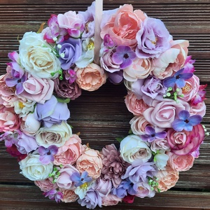 Csupa virág ajtódísz 34cm - Meska.hu