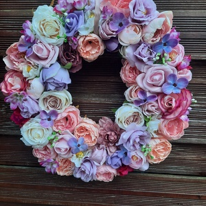 Csupa virág ajtódísz 34cm - otthon & életmód - dekoráció - ajtó- és ablak dekoráció - ajtódísz & kopogtató - Meska.hu