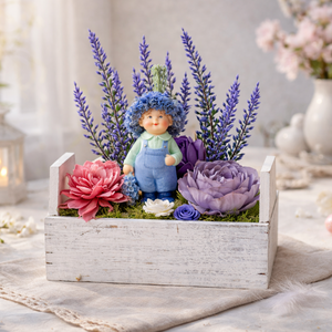 Levendula figurás  asztaldísz  - Meska.hu