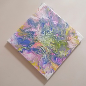 Egyedi Fluid art festmény szivárvány  - művészet - festmény - akril - Meska.hu