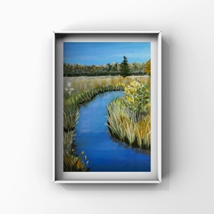 Mesélnek a folyók - A/3 -  Pasztellfestmény  - művészet - festmény - pasztell - Meska.hu Mesélnek a folyók - A/3 -  Pasztellfestmény  - művészet - festmény - pasztell - Meska.hu