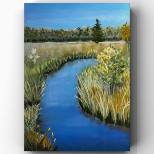 Mesélnek a folyók - A/3 -  Pasztellfestmény , Művészet, Festmény, Pasztell, Festészet, Fotó, grafika, rajz, illusztráció, MESKA