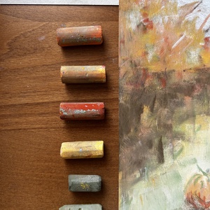 Tökmező -  A/3 -  Pasztellfestmény - művészet - festmény - pasztell - Meska.hu Tökmező -  A/3 -  Pasztellfestmény - művészet - festmény - pasztell - Meska.hu