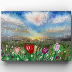 Tulipánföld - 24x30cm - Tulipánföld - Meska.hu