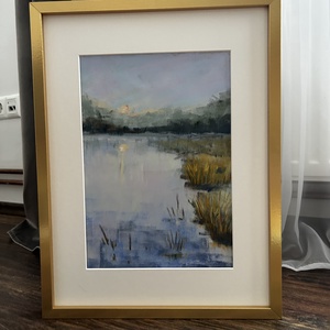 Pasztellfestmény - Szürkület - A/4 - 21x29,7cm  - Meska.hu