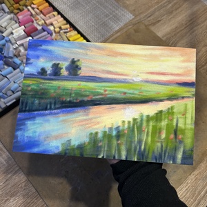 Pasztellfestmény - Sodródás - 16x24cm - művészet - festmény - pasztell - Meska.hu