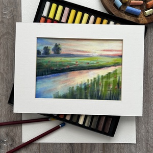 Pasztellfestmény - Sodródás - 16x24cm - művészet - festmény - pasztell - Meska.hu