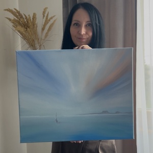 Balaton eszenciája - 40 x 50 cm - művészet - festmény - olajfestmény - Meska.hu