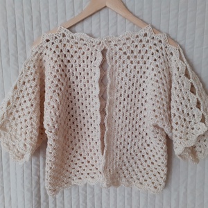 Ekrü hexagon felső - Meska.hu