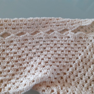 Ekrü hexagon felső - ruha & divat - női ruha - bolero - Meska.hu