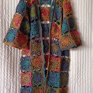 Őszi erdő horgolt kimonó - Meska.hu