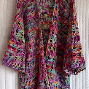 Multicolor kimonó, Ruha & Divat, Női ruha, Kardigánok, Horgolás, MESKA