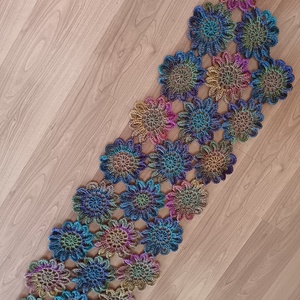 Őszi erdő horgolt sál, vállkendő - ruha & divat - sál, sapka, kendő - vállkendő - Meska.hu