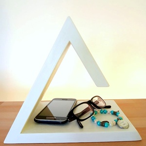 Könyves asztali rendező  telefon, óra, szemüveg tartó - otthon & életmód - tárolás & rendszerezés - íróasztali tároló - Meska.hu