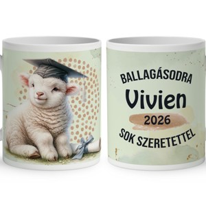 Névvel kérhető Bárány - 2026 évi Ballagásra mintás bögre, Otthon & Életmód, Konyhafelszerelés, tálalás, Tálalás, Bögre & Csésze, , MESKA