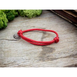 Kabbala védelmező vörös paracord bébi karkötő - ékszer - karkötő - fonott karkötő - Meska.hu