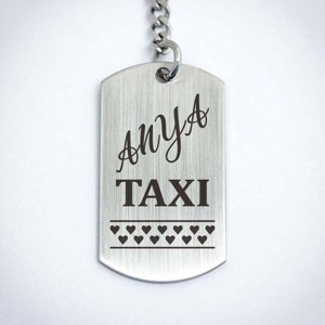 Anya taxi bérlet acél medálos kulcstartó - táska & tok - kulcstartó & táskadísz - kulcstartó - Meska.hu