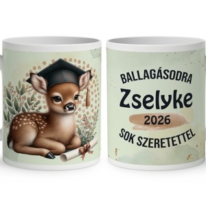 Névvel kérhető Szarvas - 2026 évi Ballagásra mintás bögre, Otthon & Életmód, Konyhafelszerelés, tálalás, Tálalás, Bögre & Csésze, , MESKA