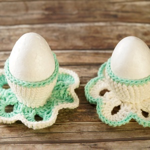 Kézzel horgolt húsvéti tojástartó � stílusos és egyedi asztaldísz!  - esküvő - dekoráció - asztaldísz - Meska.hu