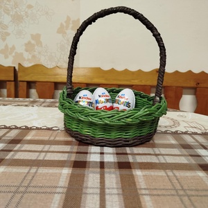 Kis füles kosár tojásgyűjtéshez - Kézzel készített, egyedi dizájn! - táska & tok - kosár - Meska.hu