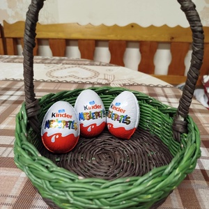 Kis füles kosár tojásgyűjtéshez - Kézzel készített, egyedi dizájn! - táska & tok - kosár - Meska.hu