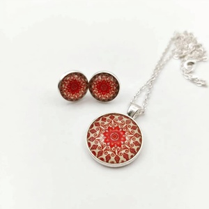 Üveglencsés ékszerszett, Ékszer, Nyaklánc, Medál, Ékszerkészítés, MESKA